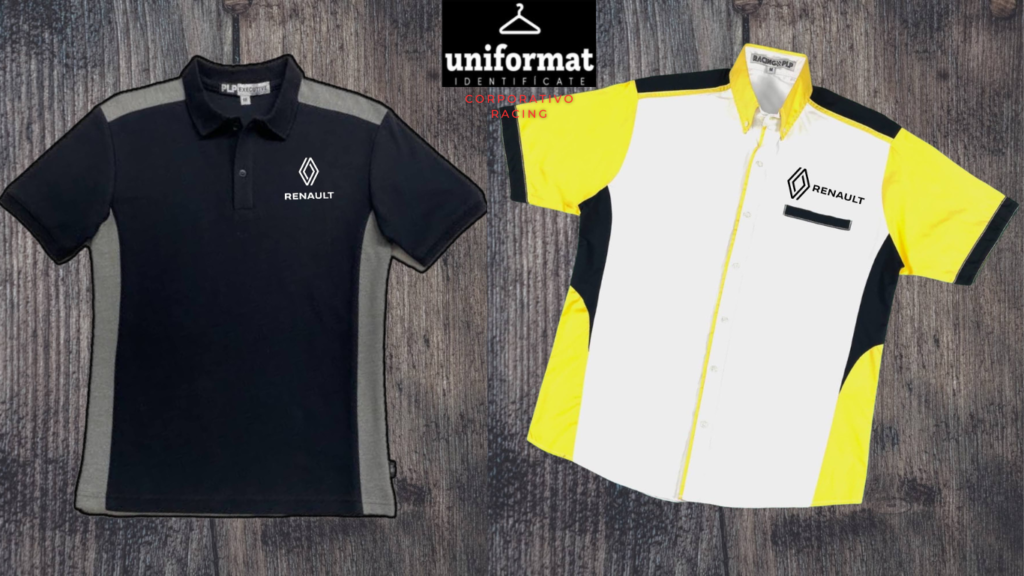 CAMISAS Y PLAYERAS RACING UNIFORMES PERSONALIZADOS PARA EMPRESAS AUTOMOTRICES RENAULT NISSAN FORD MODA CORPORATIVA