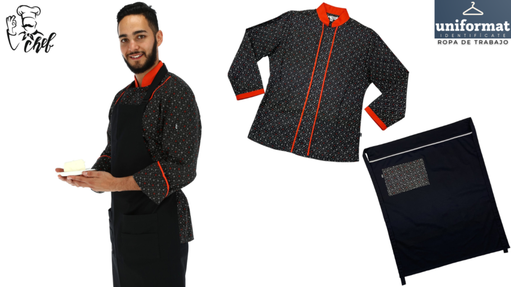 CONJUNTO UNIFORMES PERSONALIZADOS Y ROPA DE TRABAJO PARA CHEF HOTELES  SERVICIOS  RESTAURANTES COCINA INDUSTRIAL  DE LAS MARCSA PONTE LA PLAYERA PLP WORK UNIFORMAT 