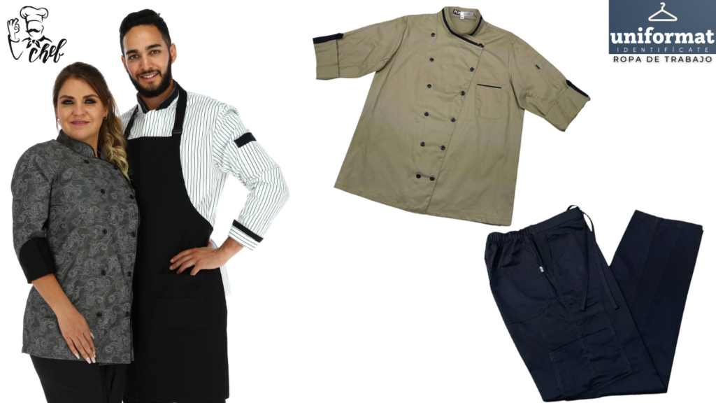 UNIFORMES PERSONALIZADOS Y ROPA DE TRABAJO PARA CHEF HOTELES  SERVICIOS  RESTAURANTES COCINA INDUSTRIAL  DE LAS MARCSA PONTE LA PLAYERA PLP WORK UNIFORMAT 