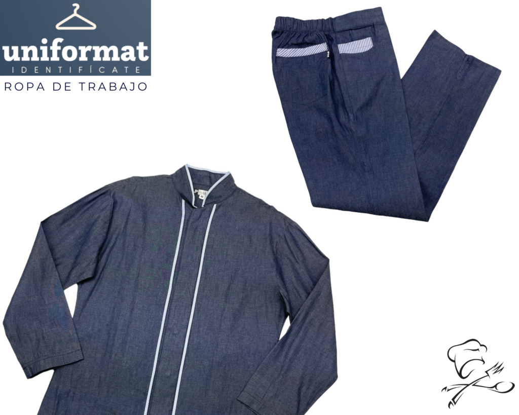 CONJUNTO DE UNIFORMES PARA CHEF RESTAURANTES HOSTELERIA  INDUSTRIA DE ALIMENTOS ROPA DE TRABAJO PERSONALIZADA PARA RESTAURANTES 